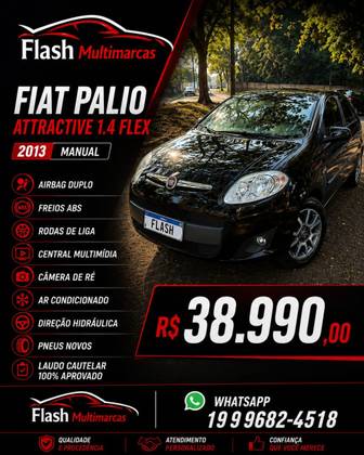 FIAT PALIO 1.4 MPI ATTRACTIVE 8V FLEX 4P MANUAL FIAT PALIO 1.4 MPI ATTRACTIVE 8V FLEX 4P MANUAL